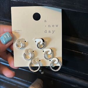 A New Day Silver Classic Hoop Earrings